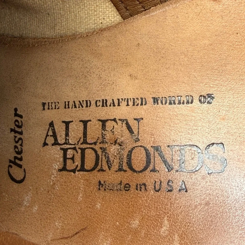 Allen Edmonds Chester Brown Leather Wingtip Oxford Dress Shoes Mens 13 A